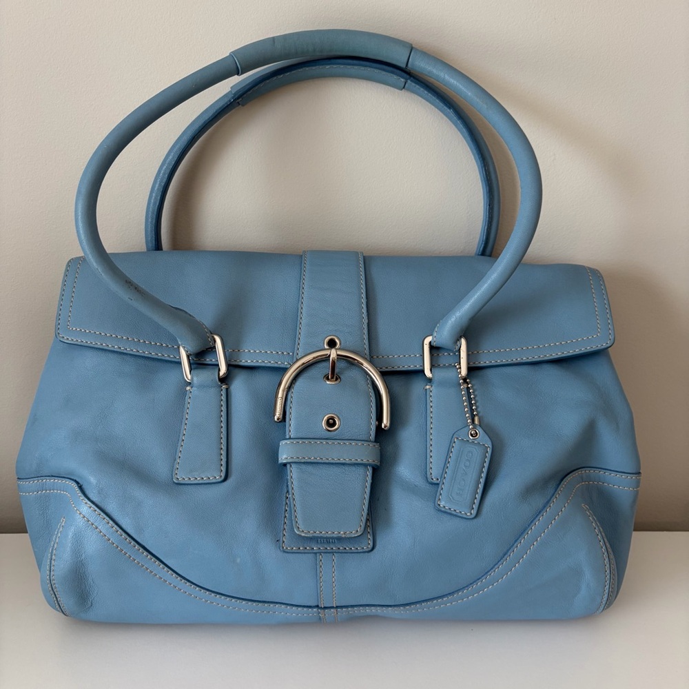 Coach Baby Blue Hampton Soho Y2K Satchel Handbag
